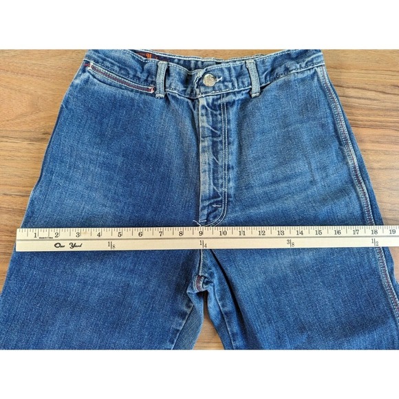 Vintage 1970s LANDLUBBER High Waist Flare Jeans BELL BOTTOM Made in USA B3 - Picture 13 of 16